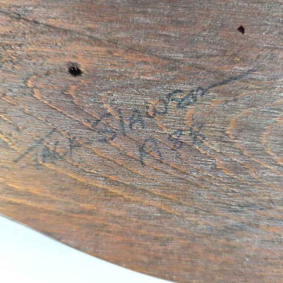 Hand-Carved Wooden Swan duck Sculpture Signed 1988 Rustic Home Decor Collectible - Picture 4 of 6